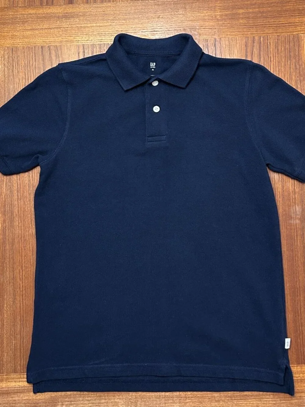 Gap Kids Polo Uniform Shirt Boys Kids Size XL Short Sleeve Dark Navy 100% Cotton